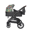 Passeggino VIOLA+ADAPTERS con cesta per neonato Tropical FLOWERS
